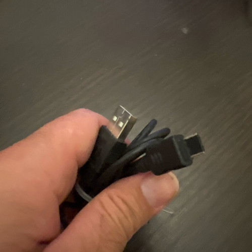 USB to Micro-USB Charging and Data Cable used, black