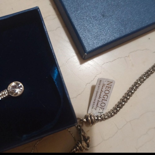2 Neoglory Collection necklaces with Swarovski elements like new, silver