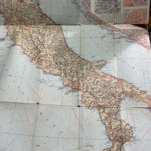 Italy road map used, 1981, in Czech