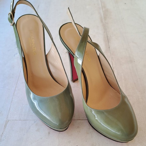 J.Bournazos Women's Platform Sandals Size 36 Green like new