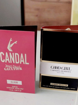 Σετ 2 premium δειγματάκια αρωμάτων Carolina Herrera και Jean Paul Gaultier καινούργιο