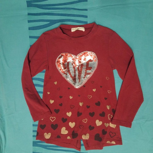 Pack of 5 used solid colorful blouses for girls