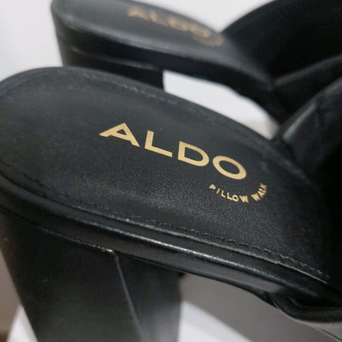 Aldo mules new, black, size 37, leather