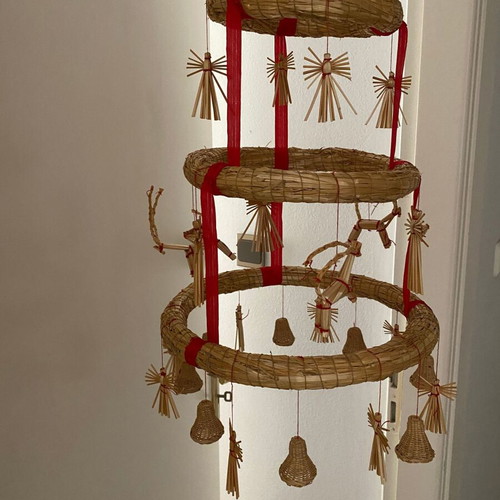 Swedish vintage folk art Christmas straw decoration