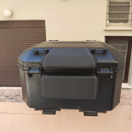 Shad TR48 motorcycle case used with original mounting bracket