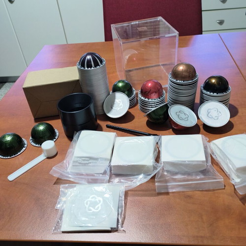 Vertuo Nespresso refillable capsule accessory new with base and stickers