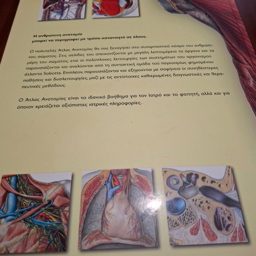 Sobotta Anatomy Atlas used, Greek edition