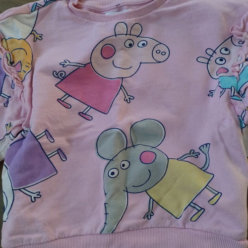 Peppa Pig set leggings and sweatshirt like new, size 116