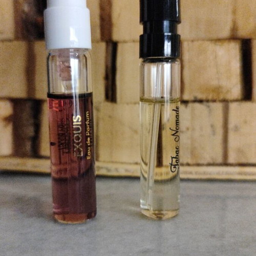Tabac Exquis and Tabac Nomade perfume set, travel size