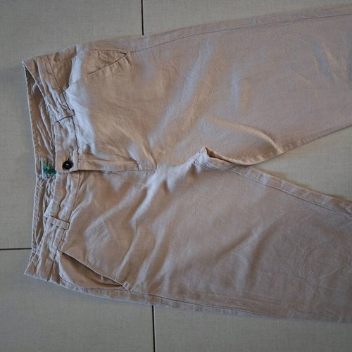 Benetton linen blend pants beige used, size XXL