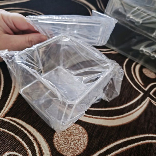 Set of 3 transparent jewelry boxes new with 3 drawers, 3 compartments and box