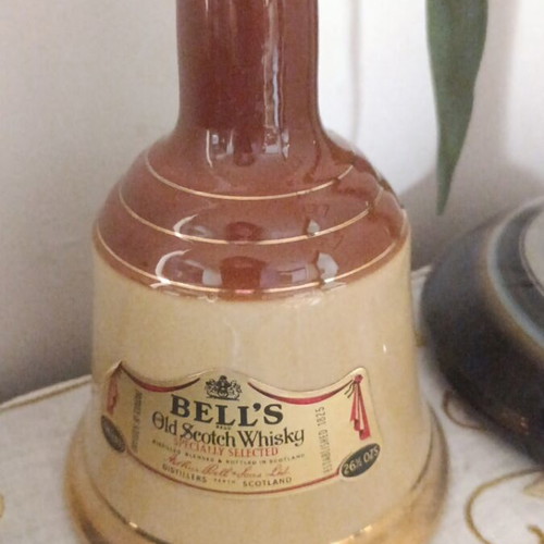 Bell's Old School Whisky collectible empty bell-shaped bottle used