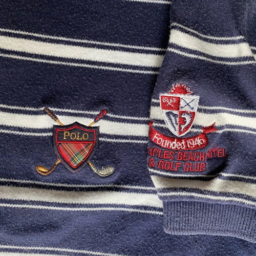 Polo Ralph Lauren navy blue striped size Small like new