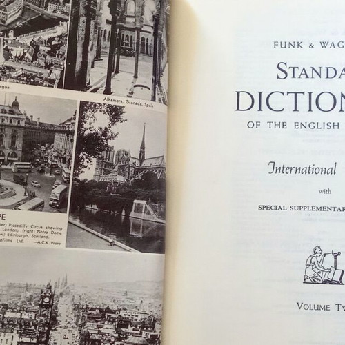 Vintage art books used, Greek art history and Funk & Wagnalls dictionary