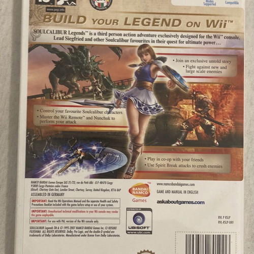 Nintendo Wii Soulcalibur Legends used in good condition