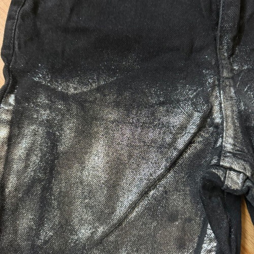 Jeans black and silver like new, high waist, size XS