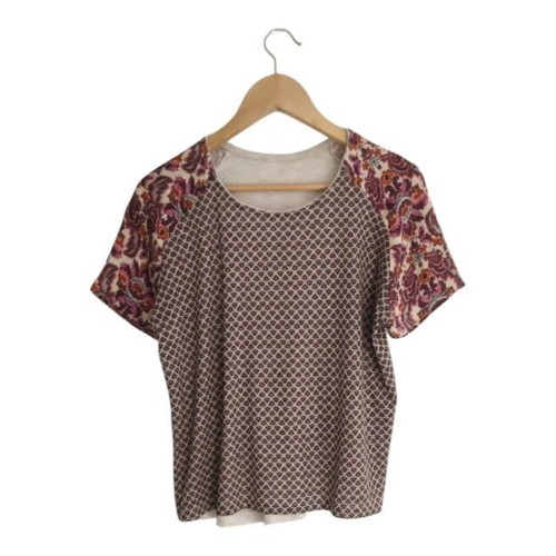 Blouse with satin sleeves size L like new