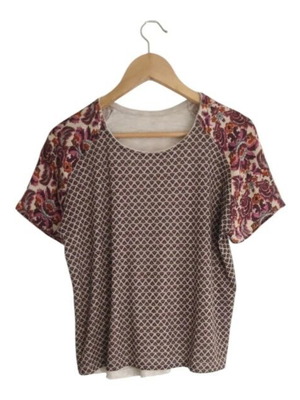 Blouse with satin sleeves size L like new