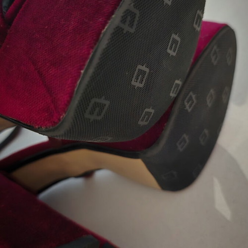 Mytilakis Burgundy High Heels Sandals size 37 like new