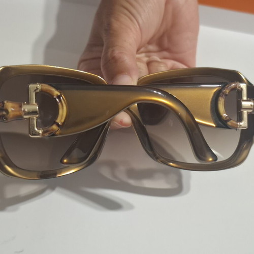 Gucci GG2969/S μεγάλα γυαλιά ηλίου από οξειδωμένο χρώμιο με διαβαθμισμένους φακούς