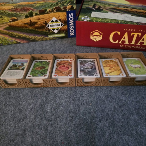 Catan Card Holder 3D printed, like new, 6 slots for sleeved cards