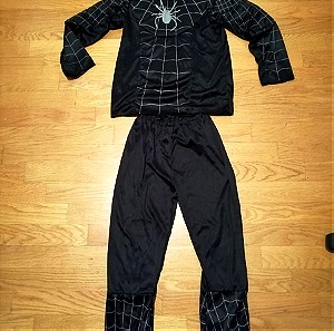 Aποκριάτικη στολή Μαύρος Spiderman, size 10
