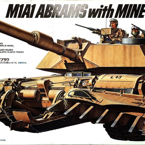 M1A1 Abrams Mine Plow 1/35 Tamiya like new