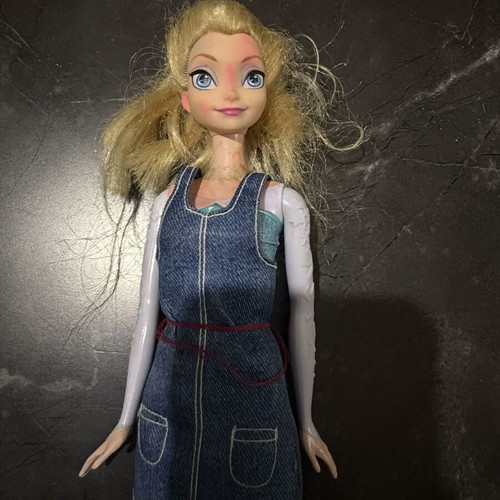Disney Frozen Elsa doll refurbished with face paint and hair repair needed