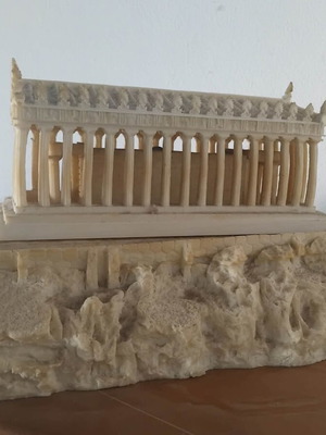 Alabaster Acropolis statue used with two ceramic frames