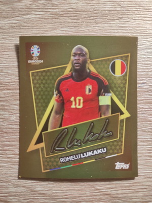 Topps Euro 2024 златен стикер на Ромелу Лукаку