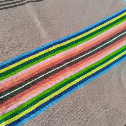 Handwoven throw used, size 185x130 cm