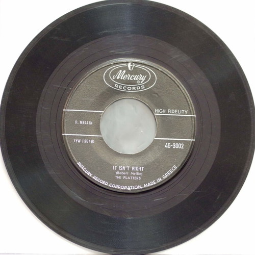 The Platters Only You (And You Aline) & It Isn't Right 7'' vinyl used, pop