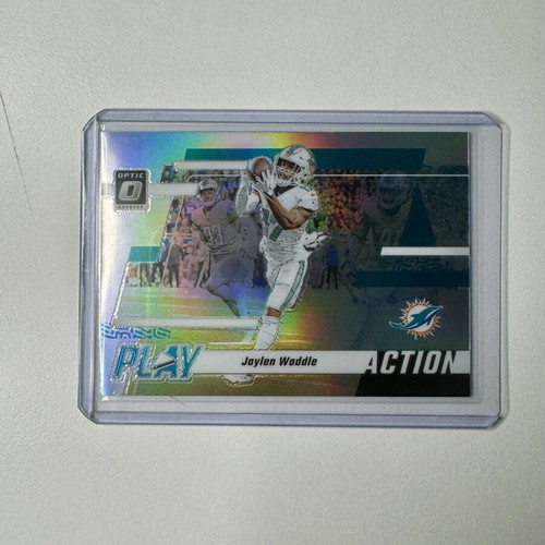 Donruss Optic Jaylen Waddle Play Action #4 Silver Holo Prizm card new