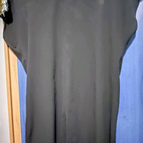 Formal blouse dress L/XL used, black, handmade with slit