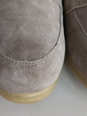 Evangelia Drosi loafers like new, suede, size 40, beige