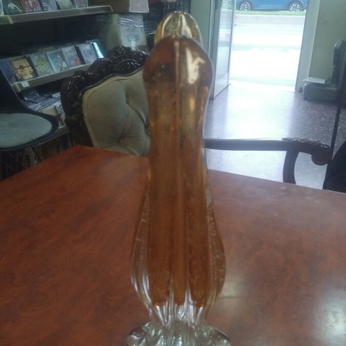Decorative blown glass vase used