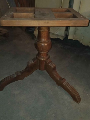 Wooden table base