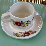 3 Vintage coffee cups with saucers