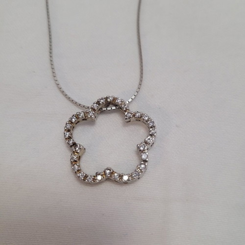 Silver necklace with chain