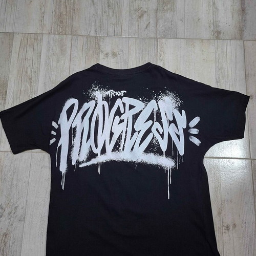 Cropp Trust Progress cotton t-shirt size L like new, black