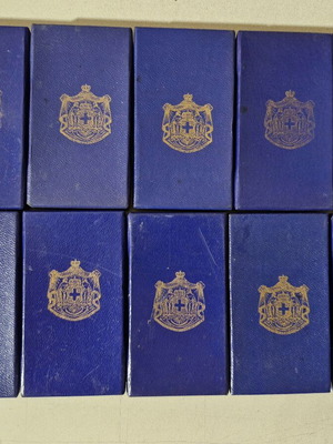 Boxes for Greek medals with emblem, pack of 10, like new
