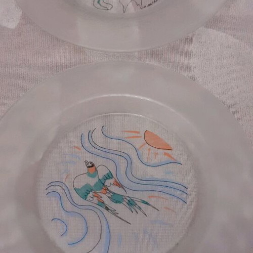 Collectible plates with Mytaras paintings, set of 4, like new