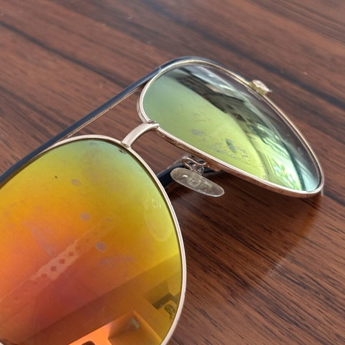 Vintage sunglasses set Guess and Rayban used, red multicolor
