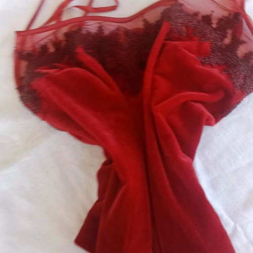 Raxevsky Medium crop top red velvet like new