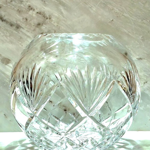 Vintage Κρυστάλλινο Βάζο Rose Bowl Καινούργιο Ευρωπαϊκής Προέλευσης Bohemia/Nachtmann