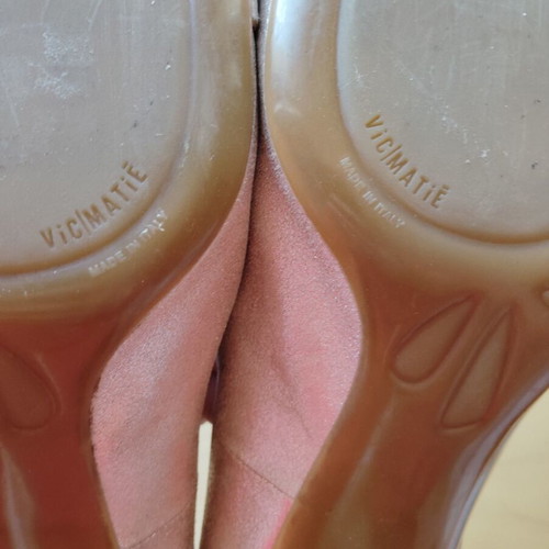 Vic Matie' shoes size 40 used, elegant high heels gold-beige