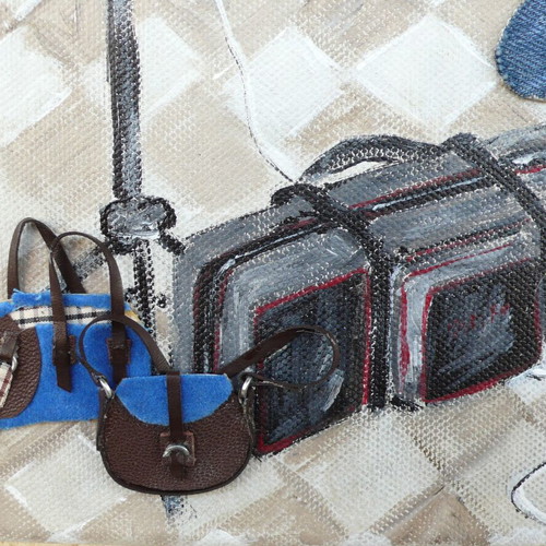 3D Mixed Media Painting "The Photographer" on Canvas, New