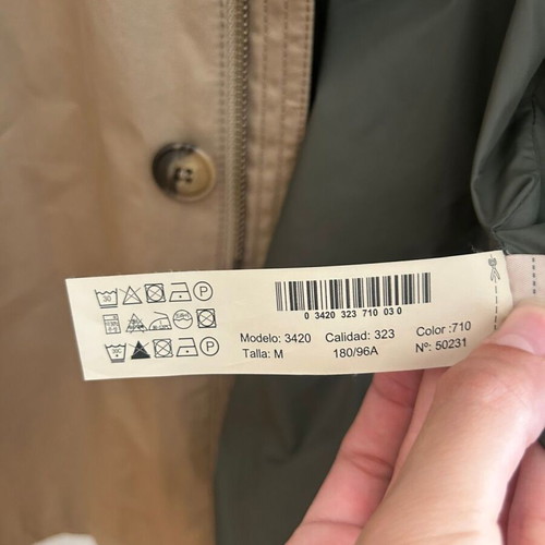 Massimo Dutti trench coat mens beige, like new, size M