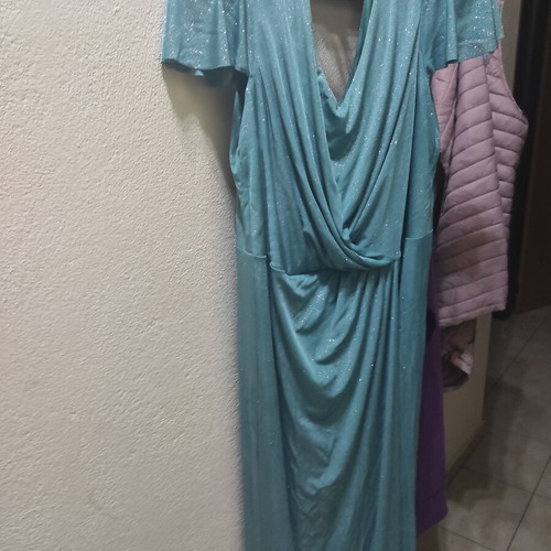 Dress like new turquoise with gold glitter, size L