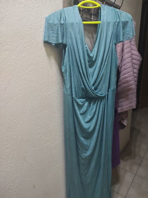 Dress like new turquoise with gold glitter, size L